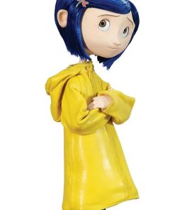 Coraline Jones Yellow Hooded Faux Leather Jacket Halloween Costume