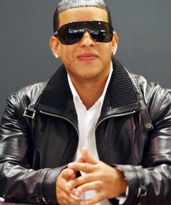Daddy Yankee Classic Black Leather Jacket Buy now