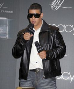 Daddy Yankee Classic Black Leather Jacket Celebrity Oufits