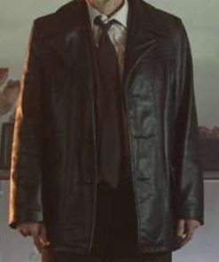Donal Logue Gotham Black Leather Jacket Black Friday Sale