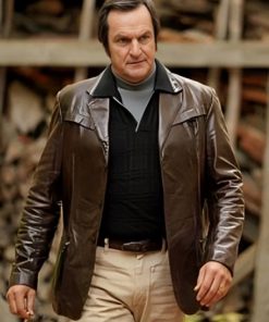 Dusk for a Hitman Benoît Gouin Brown Leather Blazer
