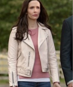 Elizabeth Tulloch Superman And Lois Biker Leather Jacket