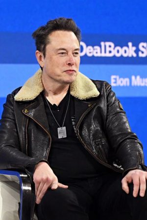Elon Musk Black Leather Brando Jacket Black Friday Sale