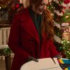 Falling for Christmas Lindsay Lohan Red Wool Coat