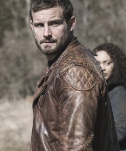 Felix Carlucci The Walking Dead World Beyond Brown Jacket Black Friday Sale