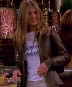 Friends S06 Rachel Green Classic Leather Jacket Jennifer Aniston Outfits