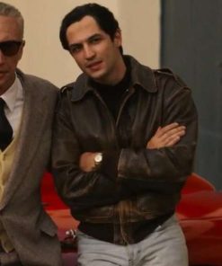 Gabriel Leone Ferrari Brown Leather Jacket Free Shipping UK USA Canada