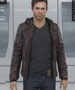 Gavin Reed Detroit Become Human Hooded Leather Jacket
