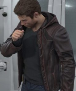Gavin Reed Detroit Become Human Hooded Leather Jacket Gaming Costume