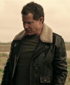 General Sam Lane Superman and Lois Black Leather Jacket Black Friday Sale