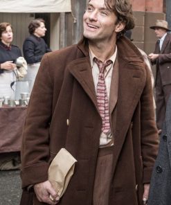 Genius 2016 Jude Law Brown Wool Coat Easter Sale