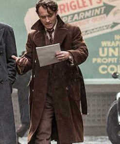 Genius 2016 Jude Law Brown Wool Coat Shop now