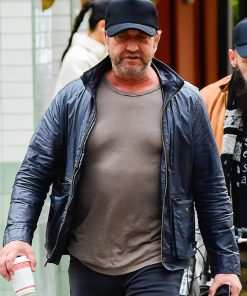 Gerard Butler Black Classic Leather Jacket Shop now