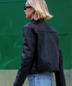 Gigi Hadid Biker Classic Leather Jacket Gifts For Her