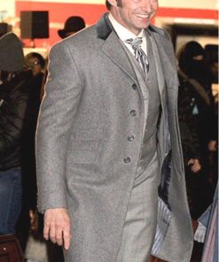 Greatest Showman Hugh Jackman Gray Wool Coat Black Friday Sale