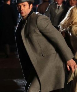 Greatest Showman Hugh Jackman Gray Wool Coat Buy now