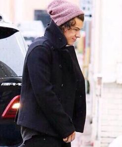 Harry Styles Classic Vintage Wool Pea Coat Winter Wear Sale