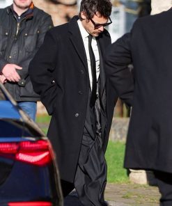 Harry Styles Trench Black Wool Coat Buy now