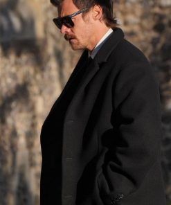 Harry Styles Trench Black Wool Coat Shop now