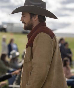 Heartland S18 Spencer Lord Brown Suede Jacket Celebrity outfits