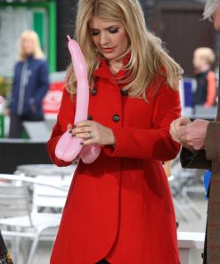 Holly Willoughby Vintage Red Wool Coat Black Friday Sale