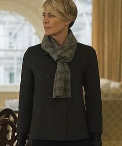 House Of Cards Claire Underwood Gray Wool Peacoat Shop now