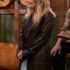 How I Met Your Father Hilary Duff Brown Leather Coat