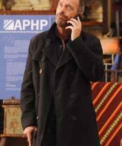Hugh Laurie House Classic Wool Coat Black Friday Sale