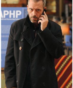 Hugh Laurie House Classic Wool Coat Winter sale