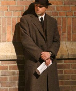 J. Edgar Leonardo DiCaprio Brown Wool Coat on Sale