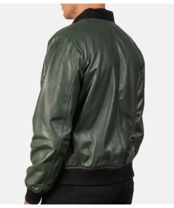 Men Vintage Bomber Leather Varsity Jacket Baseball Outfits