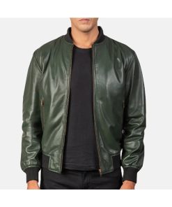 Men Vintage Bomber Leather Varsity Jacket Black Friday Sale