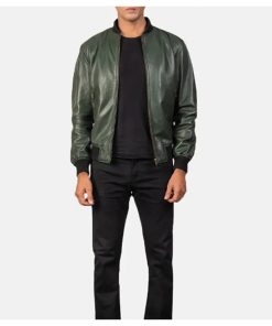 Men Vintage Bomber Leather Varsity Jacket Shop now