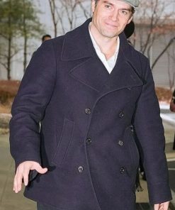 Night Hunter Henry Cavill Black Wool Coat