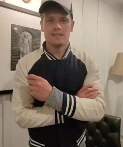 Sam Heughan Blue Wool Varsity Jacket Gifts For Him