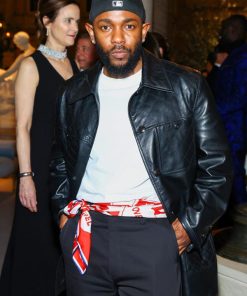 Super Bowl Halftime Kendrick Lamar Black Leather Jacket Gifts For Him