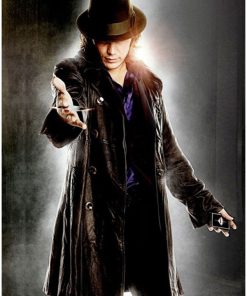 Superhero Gambit Black Leather Trench Coat
