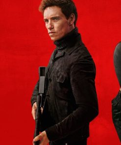 The Day Of The Jackal Eddie Redmayne Suede Trucker Jacket Free Shipping UK USA Canada