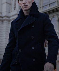 The Day of the Jackal Eddie Redmayne Wool PeaCoat - The Jacket