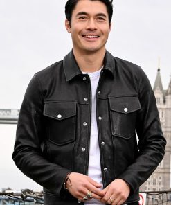 The Ministry of Ungentlemanly Warfare Henry Golding Trucker Leather Jacket