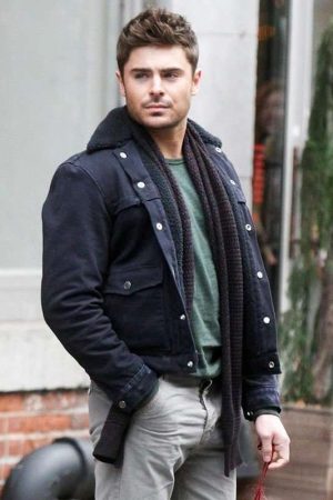 Zac Efron That Awkward Moment Black Cotton Jacket