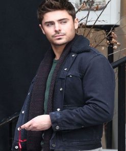Zac Efron That Awkward Moment Black Cotton Jacket Free Shipping UK USA Canada