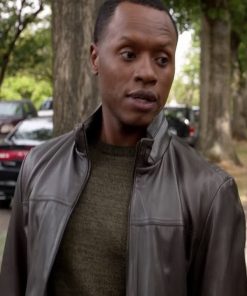 iZombie Malcolm Goodwin Black Leather Jacket Celebrity Outfits