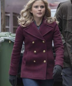 iZombie Rose McIver Maroon Wool Peacoat