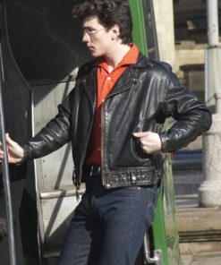 Aaron Taylor No Where Boy Black Leather Jacket Easter Sale