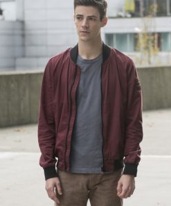 Barry Allen The Flash Maroon Cotton Jacket