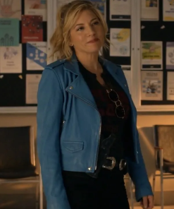 Big Sky Jenny Hoyt Blue Leather Jacket