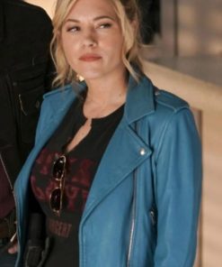 Big Sky Jenny Hoyt Blue Leather Jacket Easter Sale