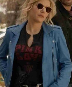 Big Sky Jenny Hoyt Blue Leather Jacket Shop now
