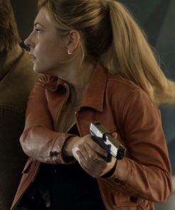 Big Sky Jenny Hoyt Brown Leather Jacket Celebrity Outfits